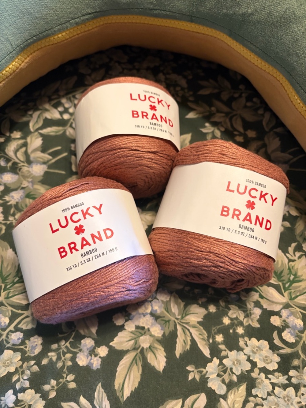Lucky Brand Burlwood Bamboo Yarn - Rosewood Tone